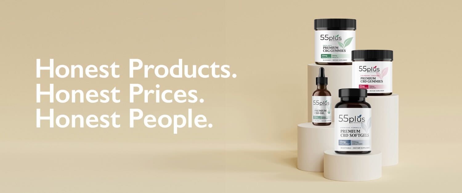 55plus CBD Featured Products Background