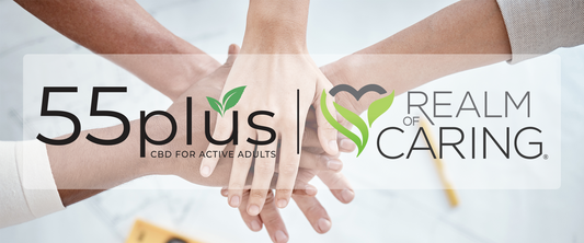 55plus CBD and Realm of Caring partnership announcement