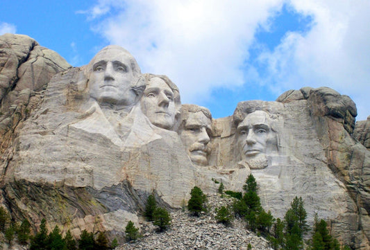 Mount Rushmore with pro cannabis presidents featured