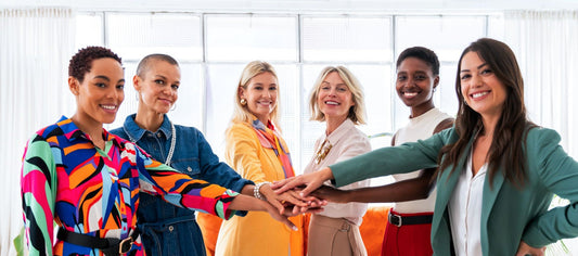 Group of women working together in business