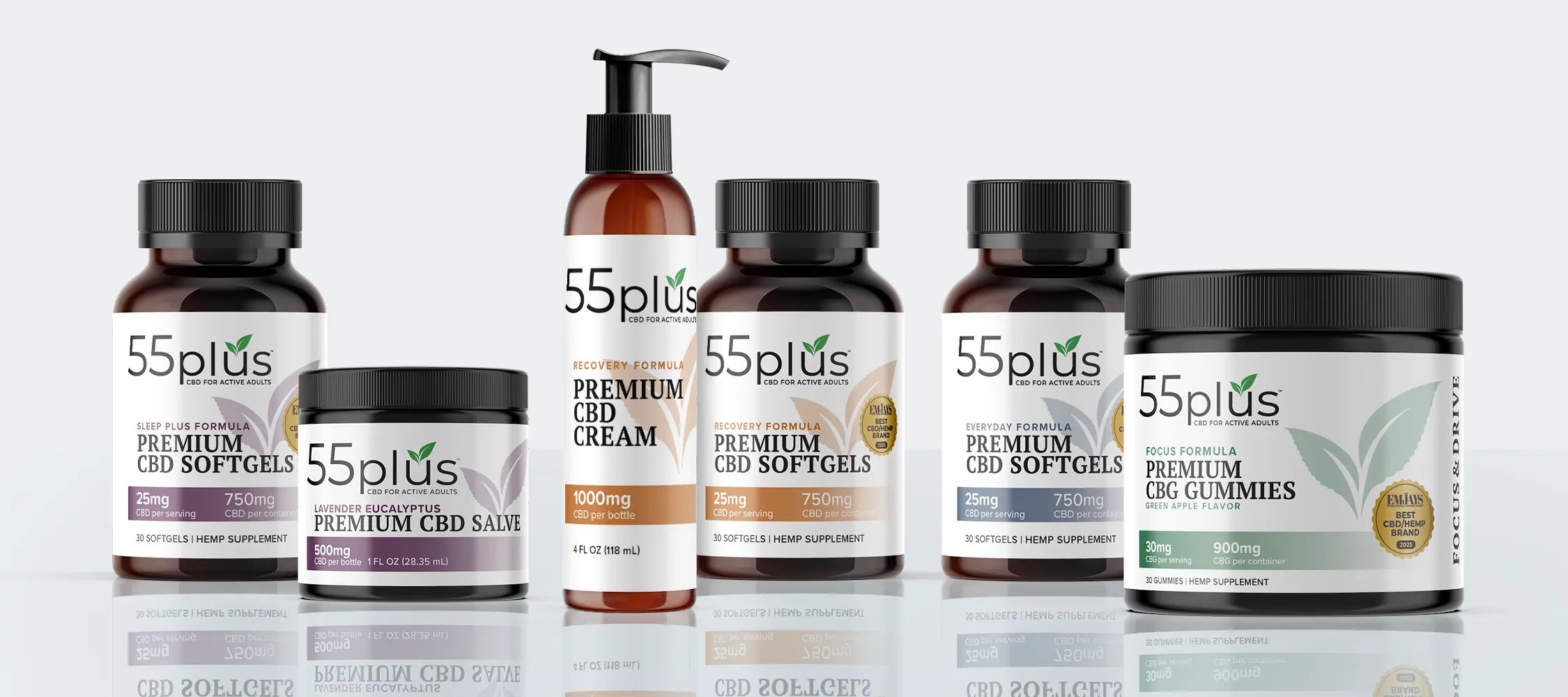 55plus CBD Holistic Bundles For Sleep, Recovery and Everyday