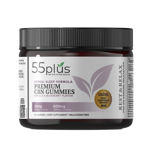 THC-Free CBN Gummies For Senior Sleep Solutions | Vanilla & Blueberry (20mg)