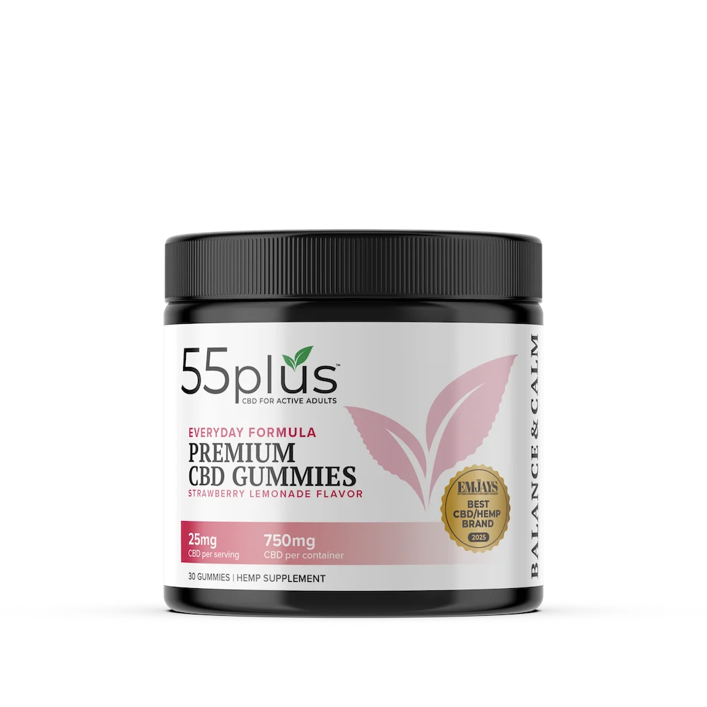 THC-Free CBD Gummies For Senior Wellness Solutions | Strawberry Lemonade (25mg)