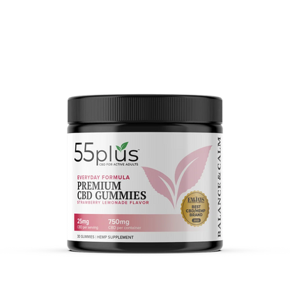 THC-Free CBD Gummies For Senior Wellness Solutions | Strawberry Lemonade (25mg)