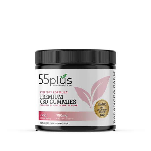 THC-Free CBD Gummies For Senior Wellness Solutions | Strawberry Lemonade (25mg)