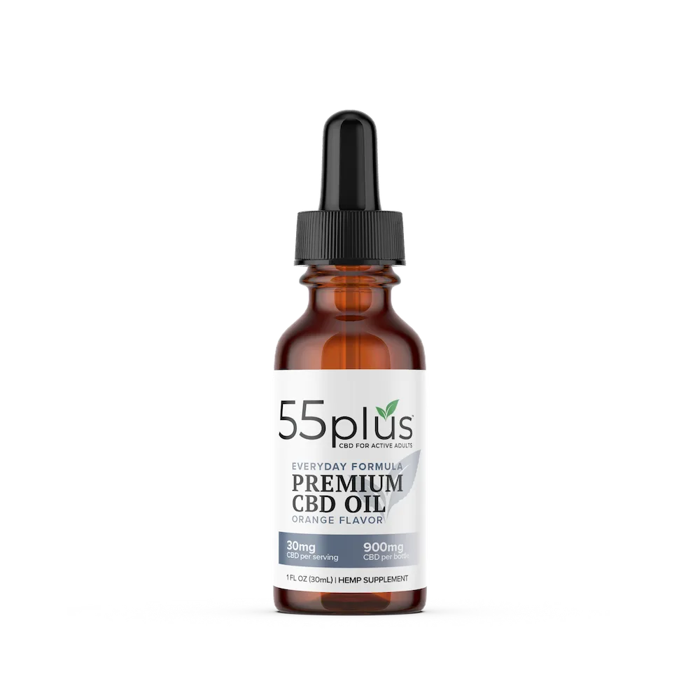 THC-Free CBD Tincture for Senior Wellness - Orange (900mg)