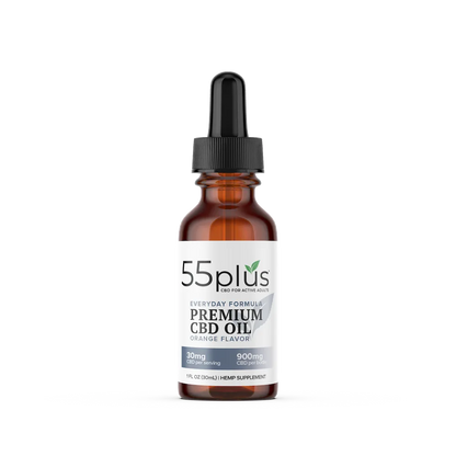 THC-Free CBD Tincture for Senior Wellness - Orange (900mg)