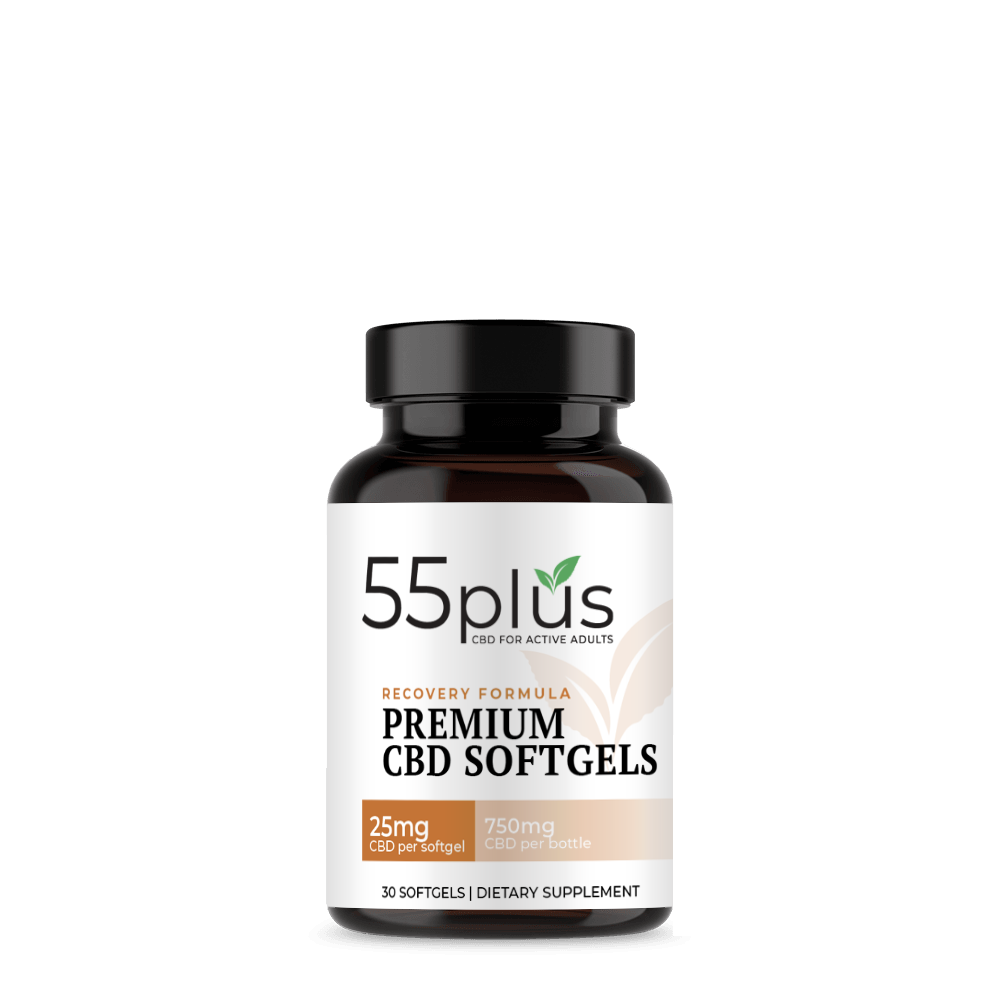 CBD Softgels For Holistic Recovery - Recovery Formula (25mg) - 55plus