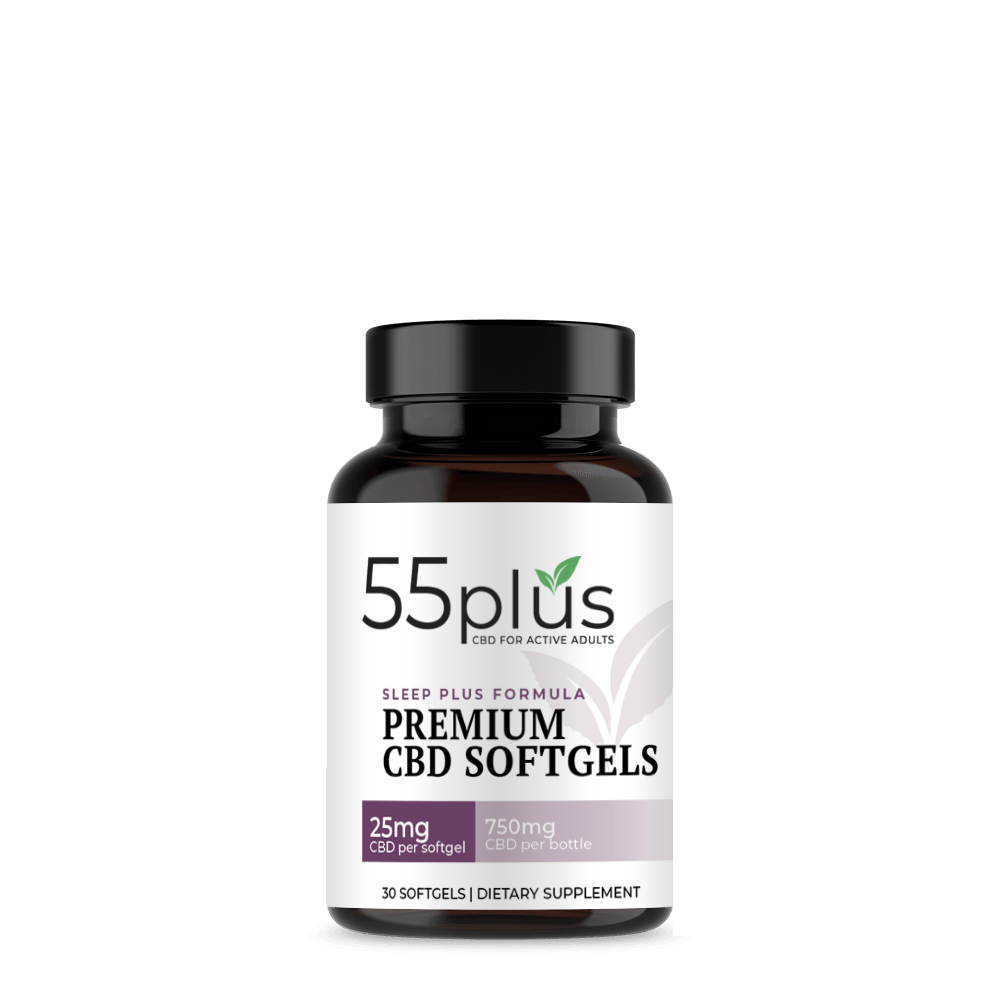 CBD Softgels For Holistic Sleep Solutions - Sleep Plus Formula w/ CBN (25mg) - 55plus