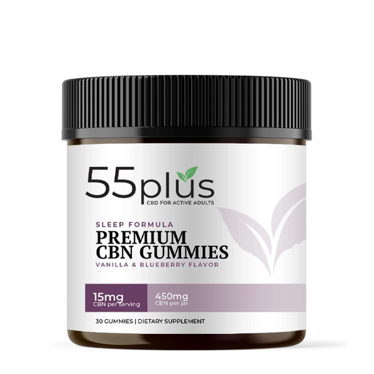 CBN Gummies For Holistic Sleep Solutions - Vanilla & Blueberry (15mg) - 55plus