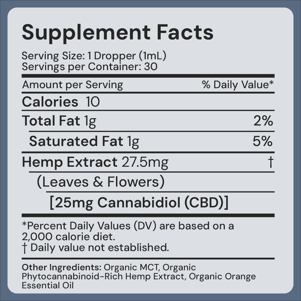 CBD Tincture for Holistic Well-being - Orange (900mg) - 55plus